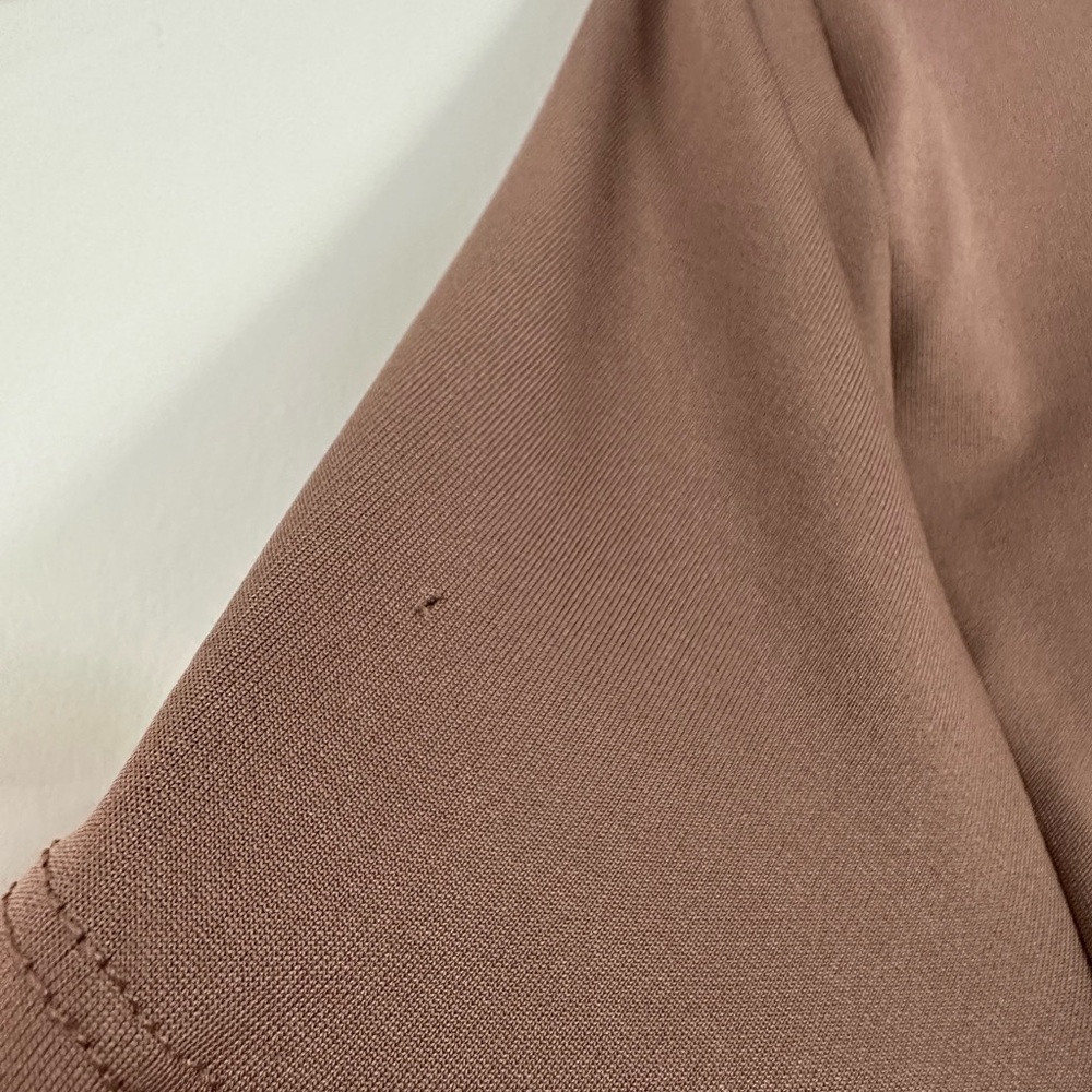 Workshop Republic Clothing Short-Sleeve Crew Neck Bodysuit in Mocha Brown - Picture 5 of 5